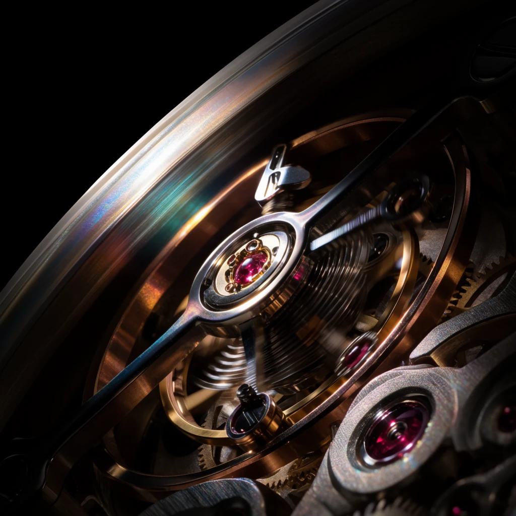Rendu 3D d'une montre de luxe en gros plan, motion design horlogerie par Fabien Bouadi