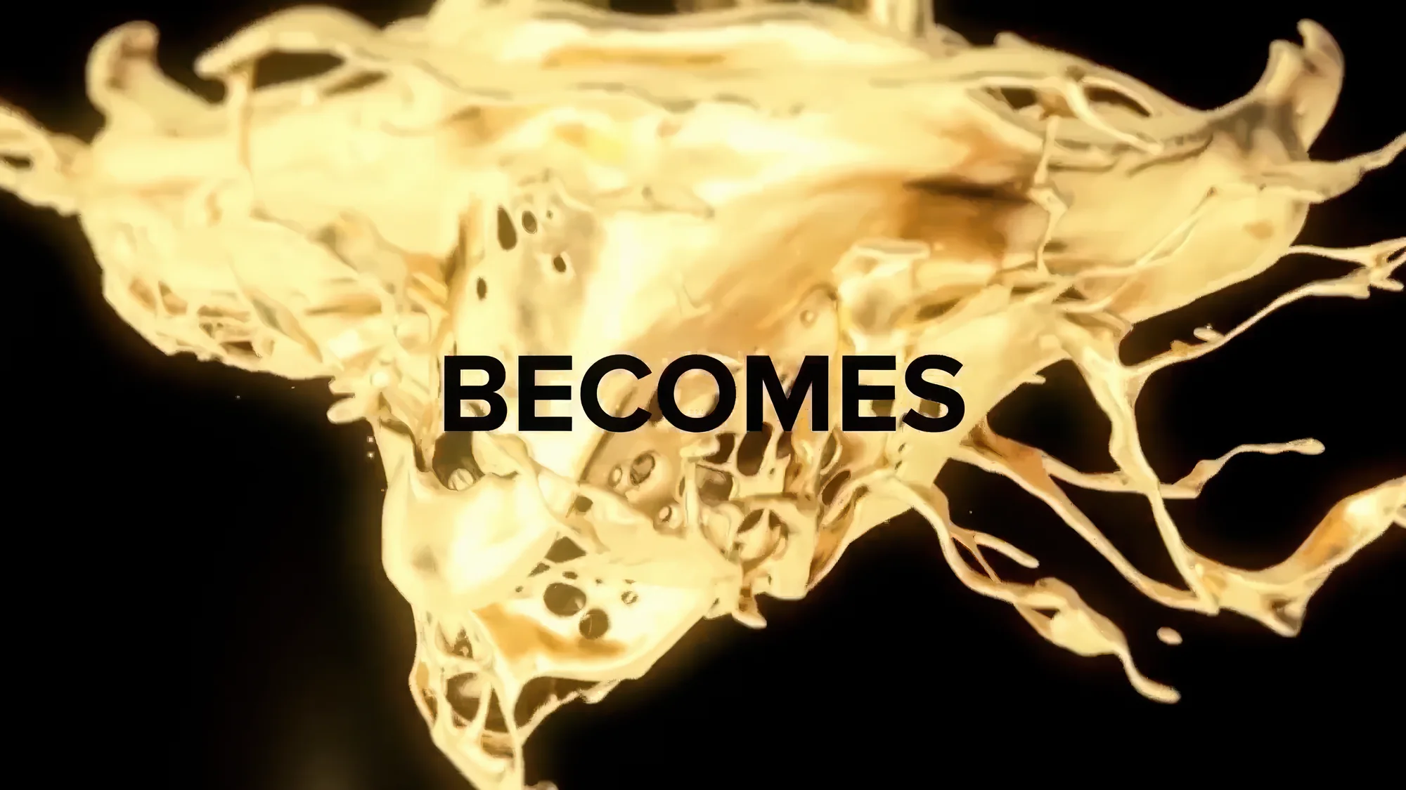 Moodtape: golden fluid in motion and animated typography