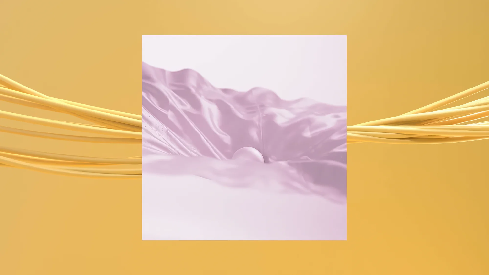 Moodtape: pink satin and golden ribbons, material and colour research