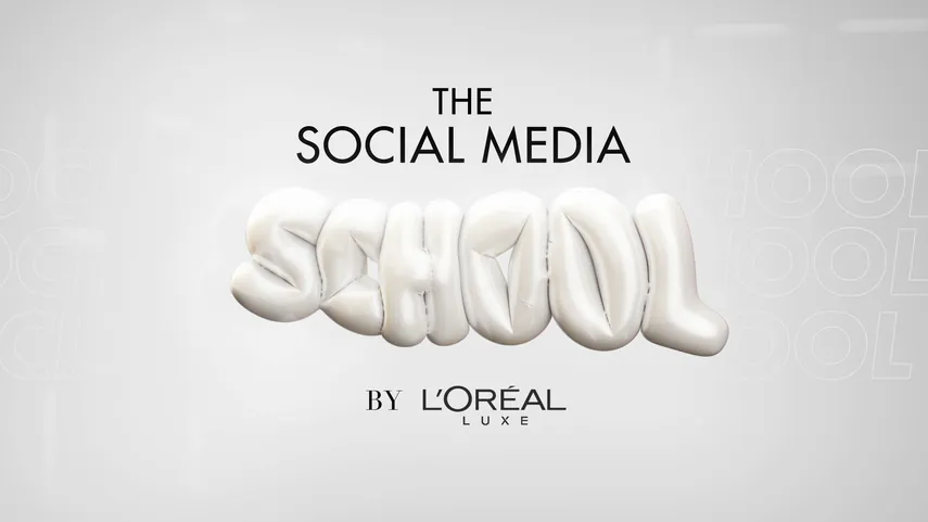L'Oréal Luxe The Social Media School — typographie 3D gonflable et motion design, par Fabien Bouadi motion designer Paris